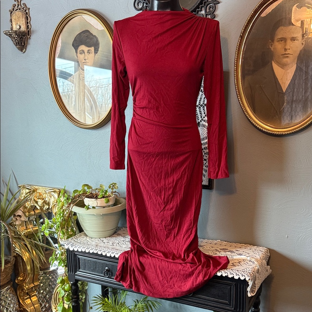 BTFBM Long Sleeve Red Dress